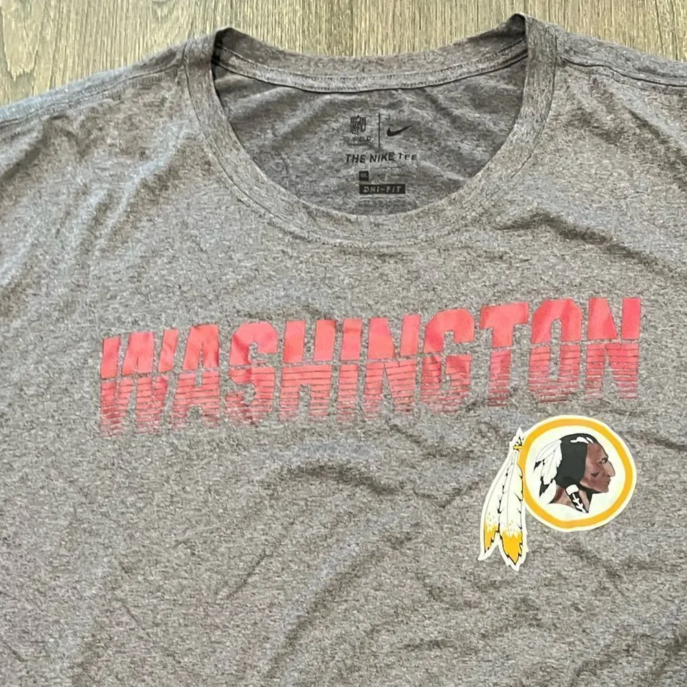 NWOT Nike Men's NFL Washington Commanders Gray T-Shirt - Size 4X